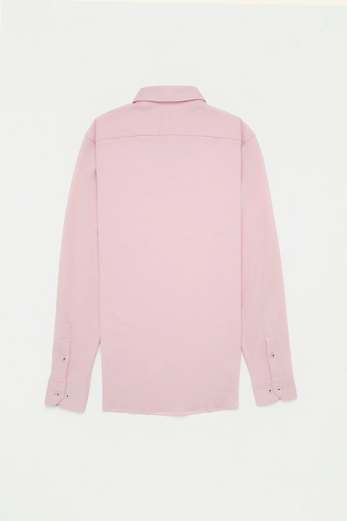 Camisa Piqué Botón Contraste Algodón Rosa Bebé